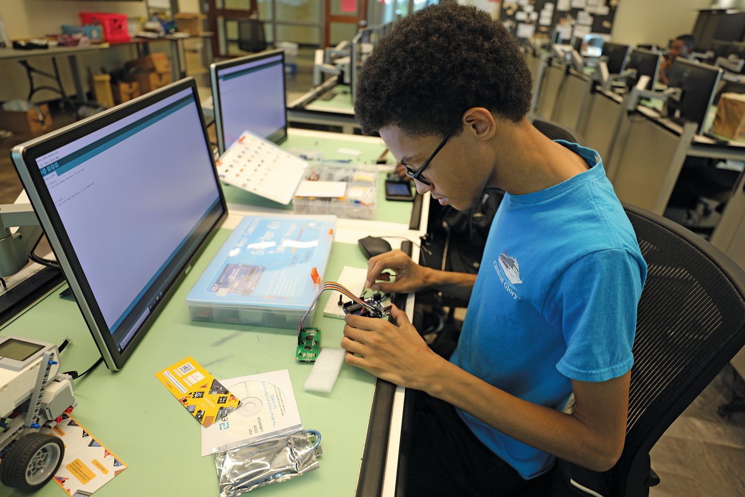 Students ages 13 to 17 will have the opportunity to participate in an Arduino and Python Coding Virtual Boot Camp starting Tuesday, Oct. 27. Camp participants learn how to use the Python programming language to drive Arduino microcontrollers.